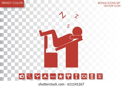 student sleeping on the table icon vector illustration EPS 10
