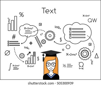 student smart, graduate, background, mind, formulas, thoughts, gear school