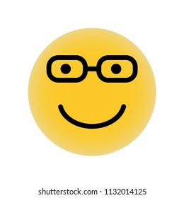 Student smiling emoticon square face icon vector icon. Simple element illustration. Student smiling emoticon square face symbol design. Emoji Can be used for web and mobile.