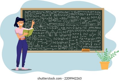 Student Solving Math Problem Female Student