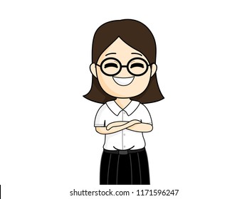 student standing on white background