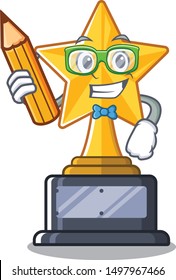 Student star trophy with the character shape