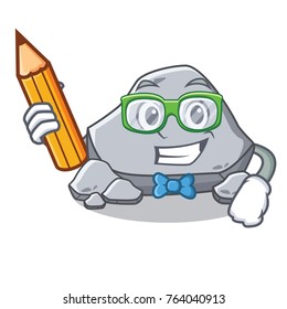 Student stone character cartoon style