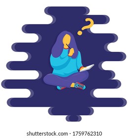 Student studing homework illustration for graphic design, motion graphic, inforgraphic and more