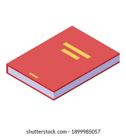 Student study book icon. Isometric of student study book vector icon for web design isolated on white background