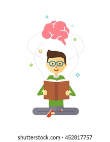 student studying illustration