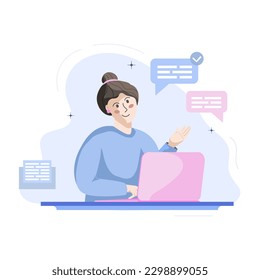 student studying online
distance learning
flat vector image
eps10