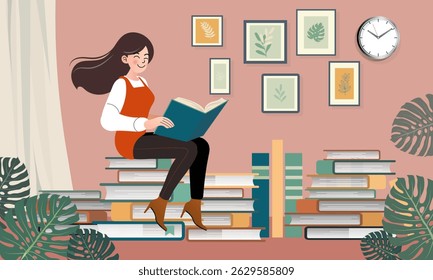 Student studying online. Education concept doodle icon set. E-learning platform. video course, internet class. remote university graduation. Vector illustration.