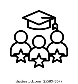 Student Success Services Vector Lineal Icon on white background.