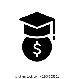 Student Support With Money. Charity And Donation Concept Icon. Affordable Education. Charitable Foundation For Education. Financial Aid For Learning. Isolated Vector Illustration.