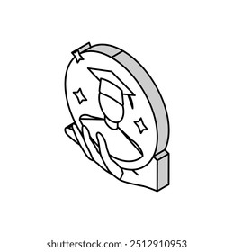 student support online learning platform isometric icon vector. student support online learning platform sign. isolated symbol illustration