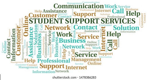 Student Support Services word cloud vector made with text only