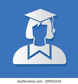Student symbol,clean vector