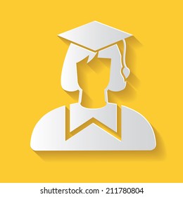 Student symbol,clean vector
