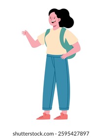 Student Talking and interacting casually in school