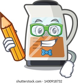 Student tea maker in the cartoon shape