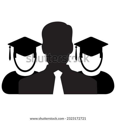 Student and Teacher Icon symbol, and vector, Can be used for web, print, and mobile