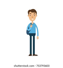 Student, teenager. Vector.