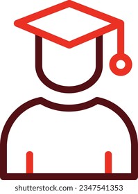 Student Thick Line Two Color Icons For Personal And Commercial Use.
