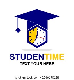 student time vector logo template illustration.This logo suitable for business