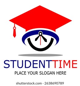 Student time vector logo template