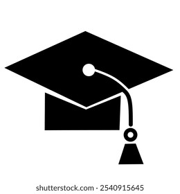 Tema del estudiante, educación, avatar de la universidad, icono de graduado, logotipo aislado en fondo blanco. ilustración de stock