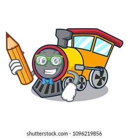 Student train character cartoon style