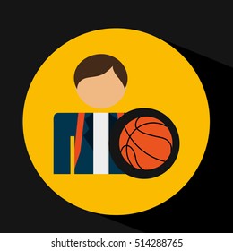 student uniform school basket ball design vector illustration eps 10