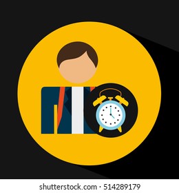 student uniform school clock design vector illustration eps 10