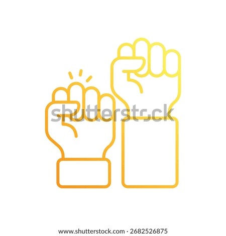 Student Union Gradient Line Color Vector Icon