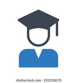 student vector glyph colour icon