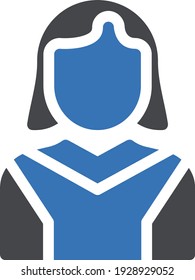 student vector glyph colour icon