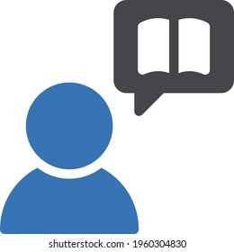 icono de color de glifo vector de estudiante