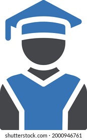 student vector glyph colour icon