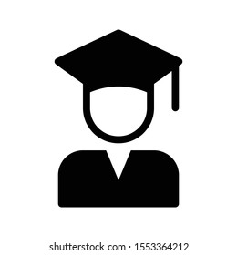student Vector Glyph flat icon