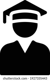 student vector glyph flat icon