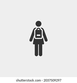 Student vector icon illustration sign