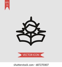 Student vector icon, illustration symbol