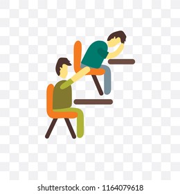 Student vector icon isolated on transparent background, Student logo concept