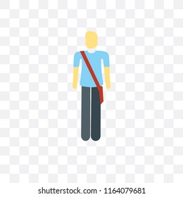 Student vector icon isolated on transparent background, Student logo concept