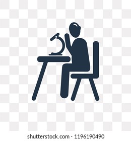 Student vector icon isolated on transparent background, Student transparency concept can be used web and mobile