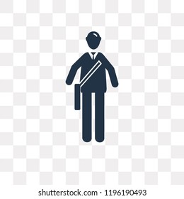Student vector icon isolated on transparent background, Student transparency concept can be used web and mobile