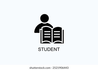 Student Vector Icon Or Logo Illustration