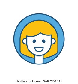 Icono de Vector de estudiante ilustración de stock