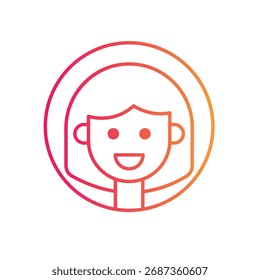 Icono de Vector de estudiante ilustración de stock