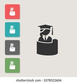 Student - vector icon. Symbol for web, infographics, print design and mobile UX/UI kit. Vector illustration, EPS10.