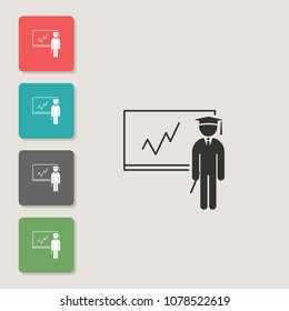 Student - vector icon. Symbol for web, infographics, print design and mobile UX/UI kit. Vector illustration, EPS10.