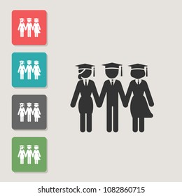 Student - vector icon. Symbol for web, infographics, print design and mobile UX/UI kit. Vector illustration, EPS10.
