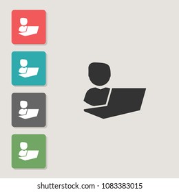 Student - vector icon. Symbol for web, infographics, print design and mobile UX/UI kit. Vector illustration, EPS10.