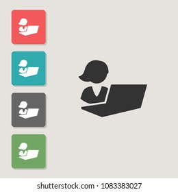 Student - vector icon. Symbol for web, infographics, print design and mobile UX/UI kit. Vector illustration, EPS10.